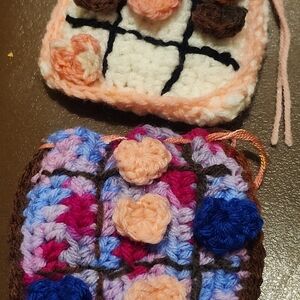 Handmade Crochet Tic-Tac-Toe Set